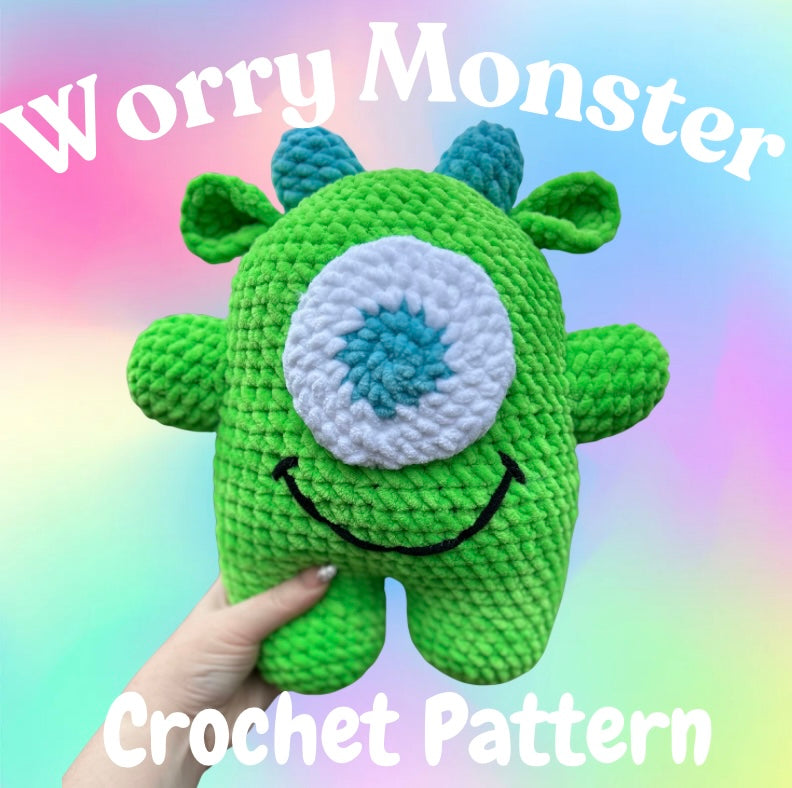 Worry Monster Plushie Crochet Pattern