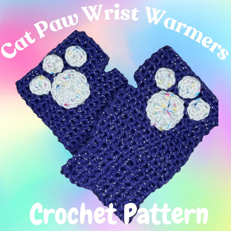 Kat’s Cat Paw Wrist Warmers Crochet Pattern