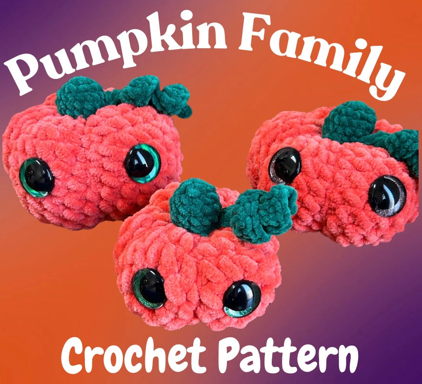 Pumpkin Family Plushie Crochet Pattern