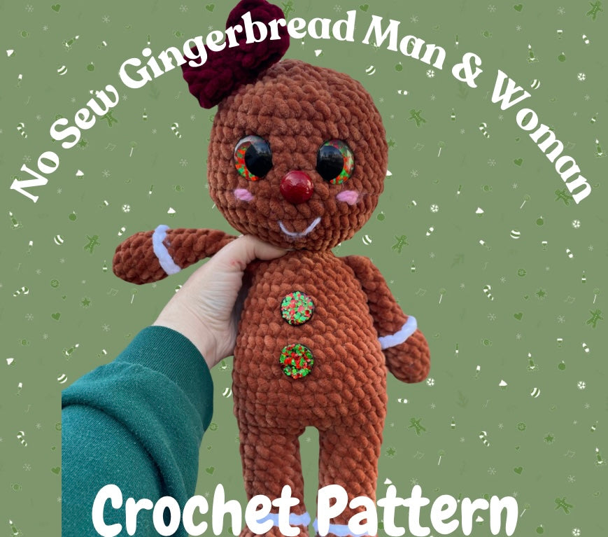 Gingerbread Man and Woman Crochet Pattern