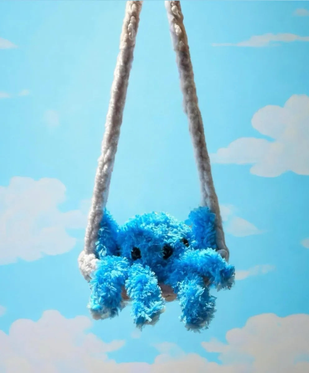 Swinging Fuzzy Spider Crochet Pattern