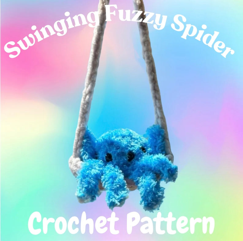 Swinging Fuzzy Spider Crochet Pattern